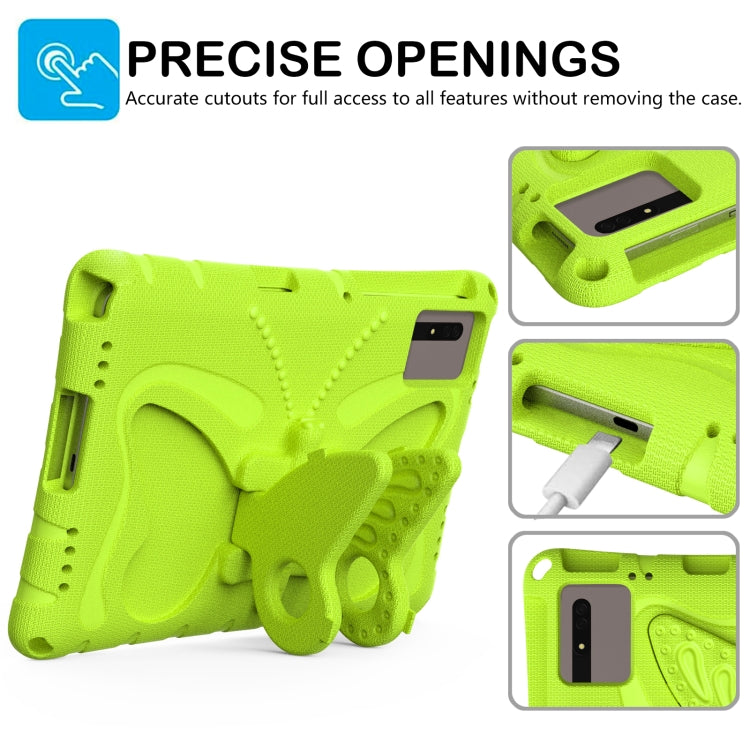 For Samsung Galaxy Tab S9 11 X710 Butterfly Bracket EVA Shockproof Tablet Case(Grass Green) - Other Galaxy Tab PC by PMC Jewellery | Online Shopping South Africa | PMC Jewellery | Buy Now Pay Later Mobicred