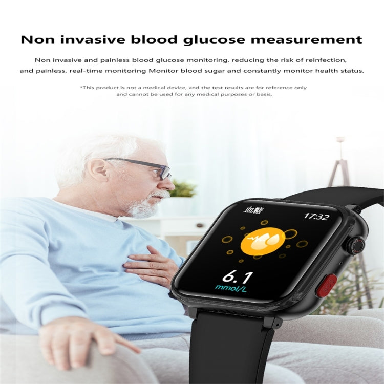 G18 1.83 inch Color Screen Smart Watch Silicone Strap, Support  Noninvasive Blood Sugar / Uric Acid(Red) - Smart Watches by PMC Jewellery | Online Shopping South Africa | PMC Jewellery | Buy Now Pay Later Mobicred