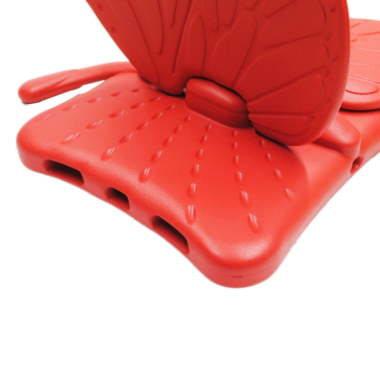 For iPad Air 11 2025 / 2024 Butterfly Bracket Kids EVA Shockproof Tablet Case(Red) - iPad Air 11 2025 / 2024 Cases by PMC TechLife | Online Shopping South Africa | PMC TechLife | Buy Now Pay Later Mobicred