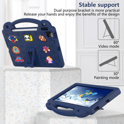 For iPad Air 11 2024 Handle Kickstand Children EVA Shockproof Tablet Case(Navy Blue) - iPad Air 11 2024 Cases by PMC Jewellery | Online Shopping South Africa | PMC Jewellery | Buy Now Pay Later Mobicred