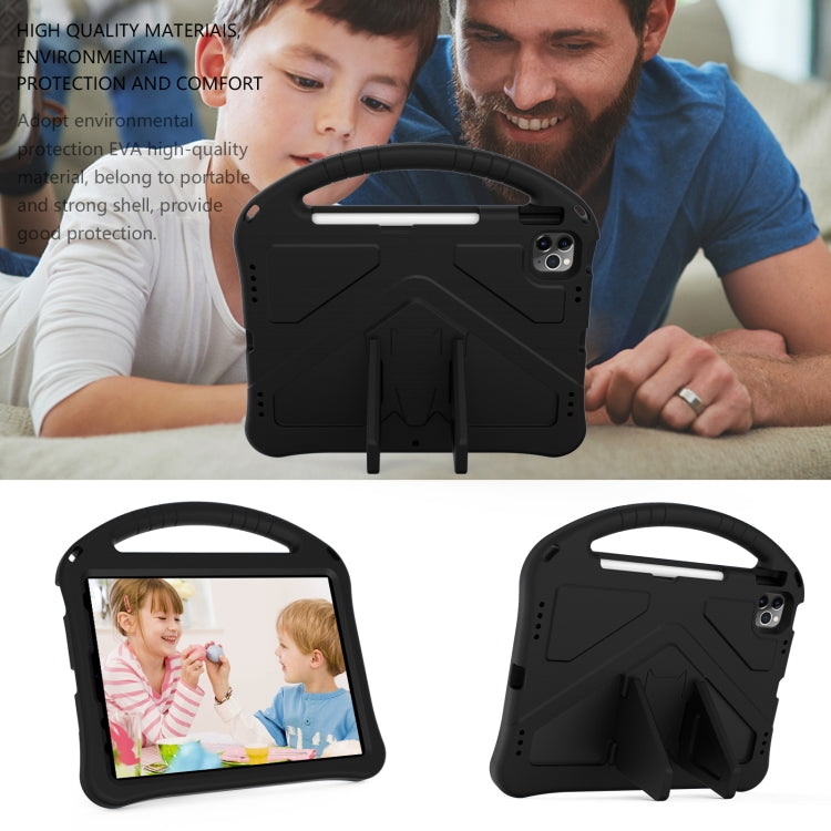 For iPad Air 11 2024 EVA Shockproof Tablet Case with Holder(Black) - iPad Air 11 2024 Cases by PMC TechLife | Online Shopping South Africa | PMC TechLife | Buy Now Pay Later Mobicred