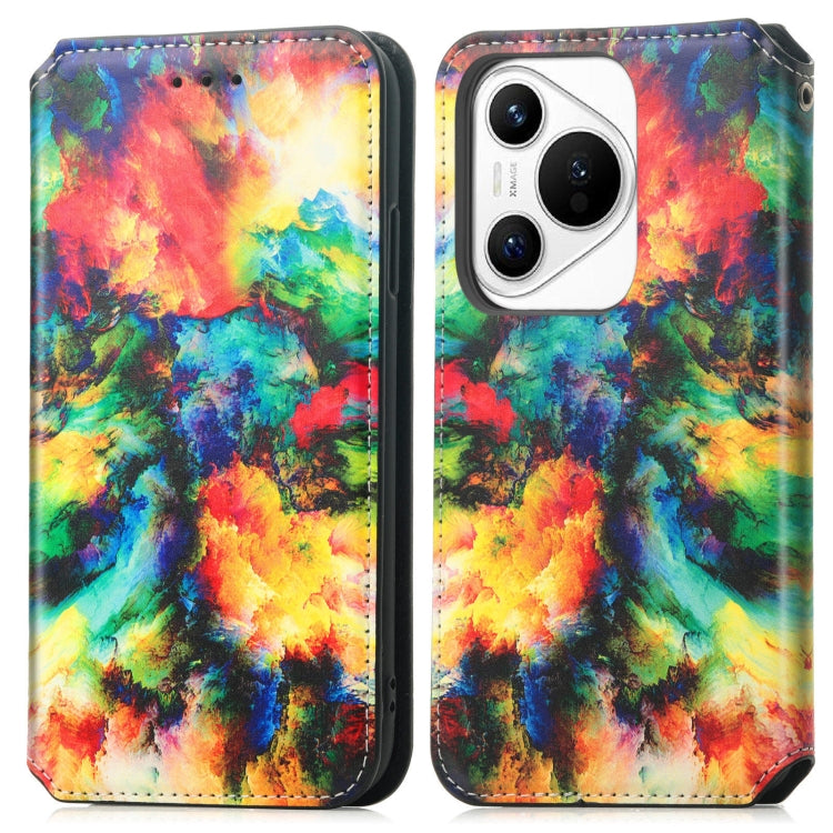 For Huawei Pura 70 CaseNeo Colorful Magnetic Leather Phone Case(Colorful Cloud) - Huawei Cases by PMC Jewellery | Online Shopping South Africa | PMC Jewellery | Buy Now Pay Later Mobicred