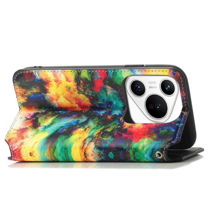 For Huawei Pura 70 CaseNeo Colorful Magnetic Leather Phone Case(Colorful Cloud) - Huawei Cases by PMC Jewellery | Online Shopping South Africa | PMC Jewellery | Buy Now Pay Later Mobicred