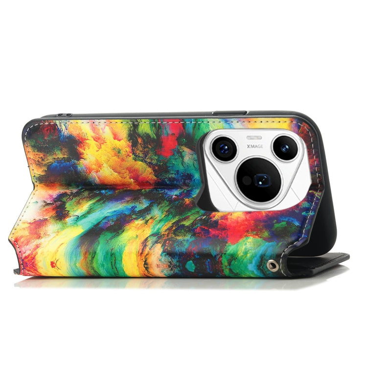 For Huawei Pura 70 Pro CaseNeo Colorful Magnetic Leather Phone Case(Colorful Cloud) - Huawei Cases by PMC Jewellery | Online Shopping South Africa | PMC Jewellery | Buy Now Pay Later Mobicred