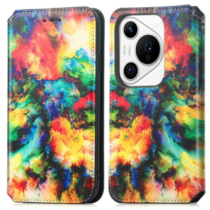 For Huawei Pura 70 Ultra CaseNeo Colorful Magnetic Leather Phone Case(Colorful Cloud) - Huawei Cases by PMC Jewellery | Online Shopping South Africa | PMC Jewellery | Buy Now Pay Later Mobicred