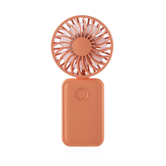 F458 With Neck Rope Summer 3 Speeds Adjustable Foldable Mini Handheld Fan(Orange) - Electric Fans by PMC Jewellery | Online Shopping South Africa | PMC Jewellery | Buy Now Pay Later Mobicred