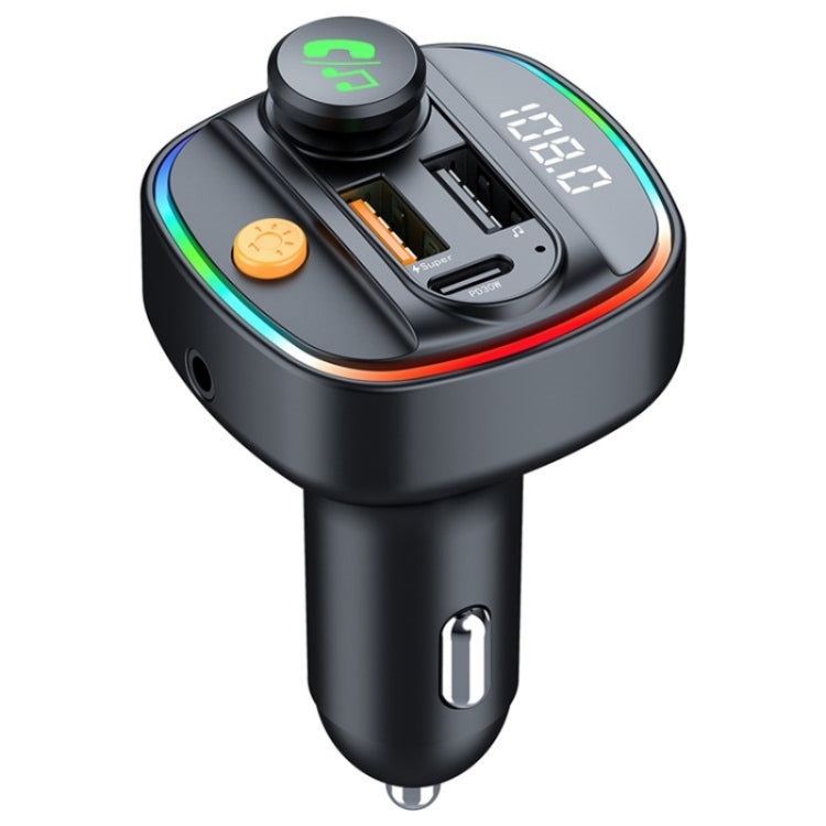 C4S Digital Display Car PD 30W+QC 3.0 Car Charger Audio MP3 Player FM Transmitter - Car Charger by PMC Jewellery | Online Shopping South Africa | PMC Jewellery | Buy Now Pay Later Mobicred