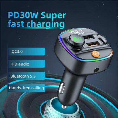 C4S Digital Display Car PD 30W+QC 3.0 Car Charger Audio MP3 Player FM Transmitter - Car Charger by PMC Jewellery | Online Shopping South Africa | PMC Jewellery | Buy Now Pay Later Mobicred