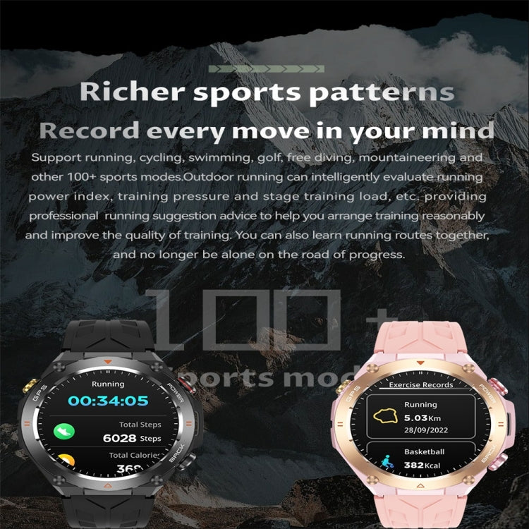 KC82 1.45 inch Color Screen Smart Watch, Support Bluetooth Call / Health Monitoring(Camouflage Black) - Smart Watches by PMC Jewellery | Online Shopping South Africa | PMC Jewellery | Buy Now Pay Later Mobicred