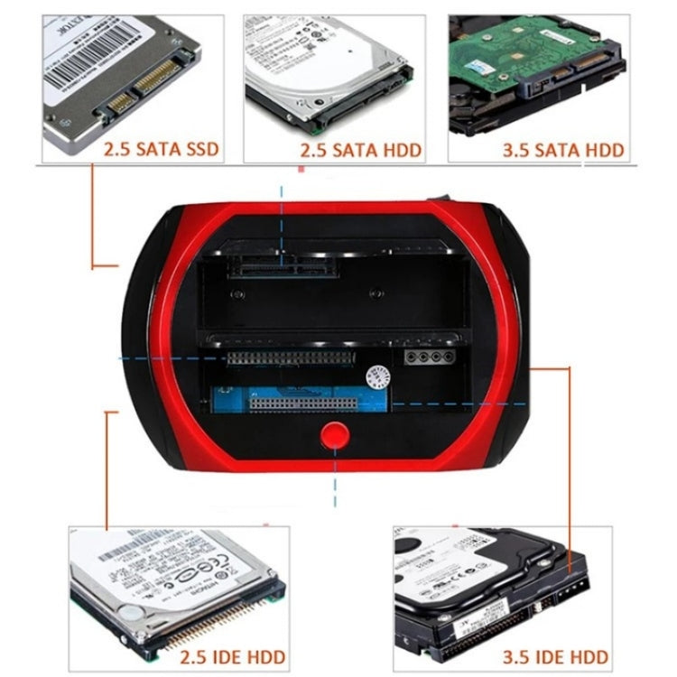 575D USB Hard Disk Holder Laptop Mobile Hard Disk Box 2.5 / 3.5inch SATA IDE HDD Base, Plug:UK Plug - HDD Enclosure by PMC Jewellery | Online Shopping South Africa | PMC Jewellery | Buy Now Pay Later Mobicred