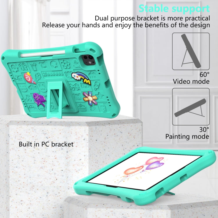 For iPad Pro 11 2024 Hi Baby EVA Full Body Tablet Case with Strap(Mint Green) - iPad Pro 11 2024 Cases by PMC Jewellery | Online Shopping South Africa | PMC Jewellery | Buy Now Pay Later Mobicred