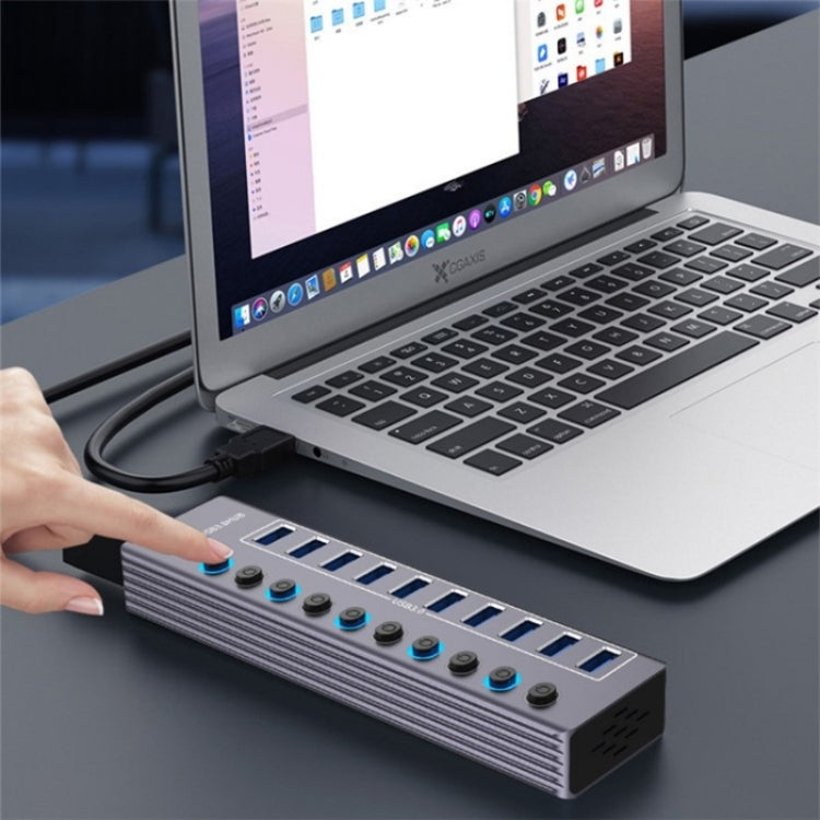 U310 10-in-1 USB 3.0 Extension HUB USB Power Charging Station with Individual Switch - USB 3.0 HUB by PMC Jewellery | Online Shopping South Africa | PMC Jewellery | Buy Now Pay Later Mobicred