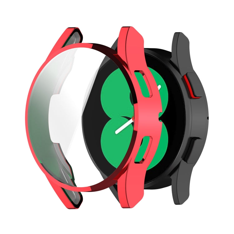 For Samsung Galaxy Watch FE 40mm Full Coverage TPU Electroplated Watch Protective Case(Red) - Watch Cases by PMC TechLife | Online Shopping South Africa | PMC TechLife | Buy Now Pay Later Mobicred