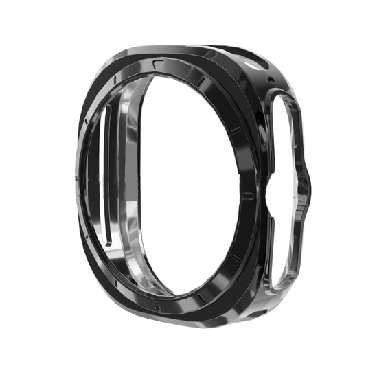 For Samsung Galaxy Watch Ultra 47mm Hollow Out TPU Electroplated Watch Protective Case(Black) - Watch Cases by PMC Jewellery | Online Shopping South Africa | PMC Jewellery | Buy Now Pay Later Mobicred