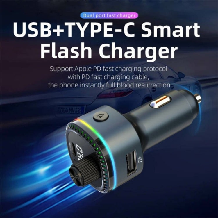 C58 Car MP3 Music Player Type-C + USB Car Charger Bluetooth Adapter FM Transmitter - Car Charger by PMC TechLife | Online Shopping South Africa | PMC TechLife | Buy Now Pay Later Mobicred