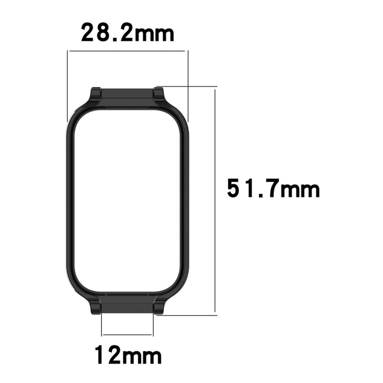 For Xiaomi Smart Band 8 Active Half Pack PC Watch Protective Case(Black) - Watch Cases by PMC TechLife | Online Shopping South Africa | PMC TechLife | Buy Now Pay Later Mobicred