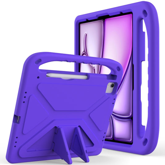 For iPad Air 13 2024 Handle EVA Shockproof Tablet Case with Holder(Purple) - iPad Air 13 2024 Cases by PMC Jewellery | Online Shopping South Africa | PMC Jewellery | Buy Now Pay Later Mobicred