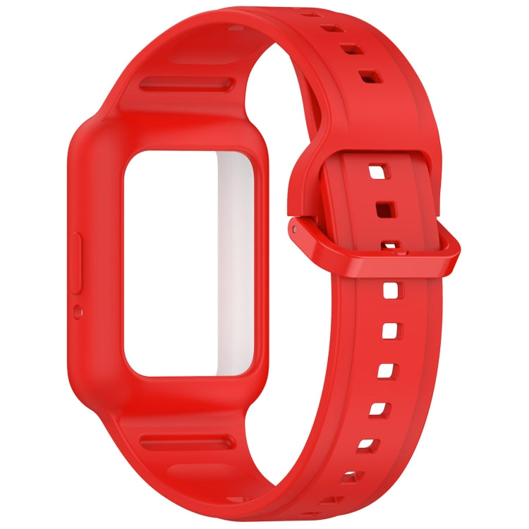 For  Huawei Band 8 Two Color Frame Integrated Silicone Watch Band(Red) - free shipping - PMc TechLife - Order now!