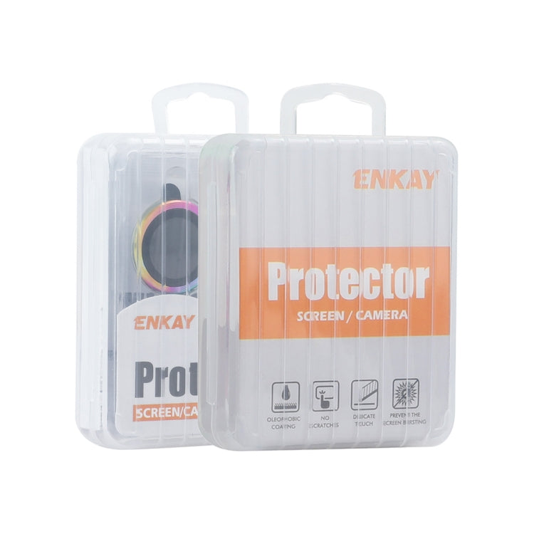 For iPhone 16 Pro / 16 Pro Max ENKAY Hat-Prince AR 9H Rear Lens Aluminium Alloy Tempered Glass Film(Grey) - iPhone 16 Pro Tempered Glass by ENKAY | Online Shopping South Africa | PMC Jewellery | Buy Now Pay Later Mobicred