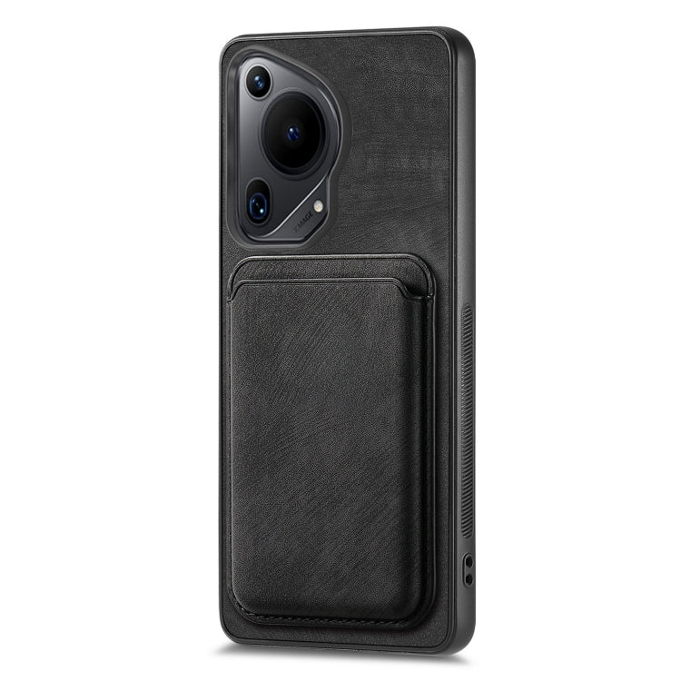 For Huawei Pura 70 Ultra Retro Leather Card Bag Magnetic Phone Case(Black) - Huawei Cases by PMC Jewellery | Online Shopping South Africa | PMC Jewellery | Buy Now Pay Later Mobicred