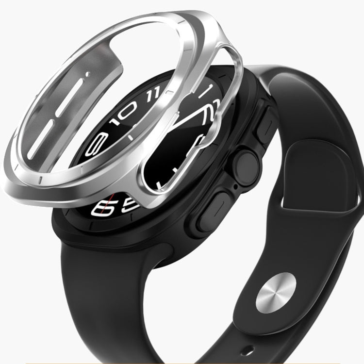 For Samsung Galaxy Watch Ultra 47mm Hollowed PC Watch Protective Case(Sliver) - Watch Cases by PMC TechLife | Online Shopping South Africa | PMC TechLife | Buy Now Pay Later Mobicred