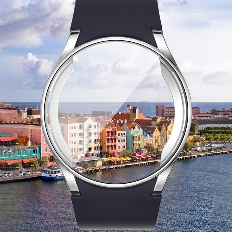 For Samsun Galaxy Watch 7 44mm Full Coverage TPU Electroplated Watch Protective Case(Purple) - Watch Cases by PMC TechLife | Online Shopping South Africa | PMC TechLife | Buy Now Pay Later Mobicred