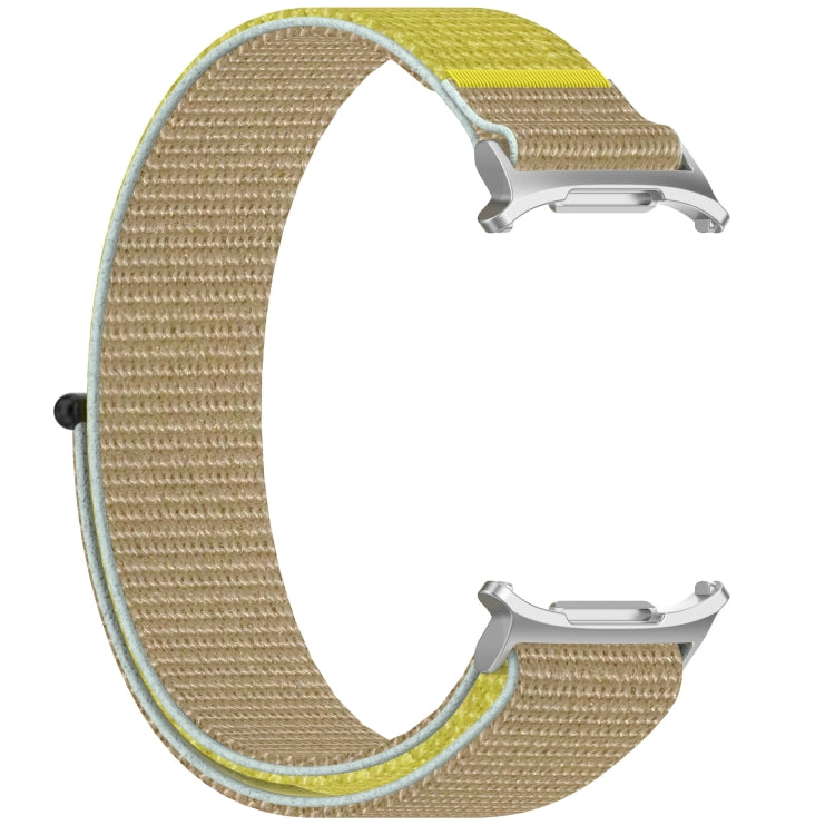 For Samsung Galaxy Watch Ultra 47mm Loop Nylon Hook and Loop Fastener Watch Band(Khaki Yellow) - Watch Bands by PMC Jewellery | Online Shopping South Africa | PMC Jewellery | Buy Now Pay Later Mobicred