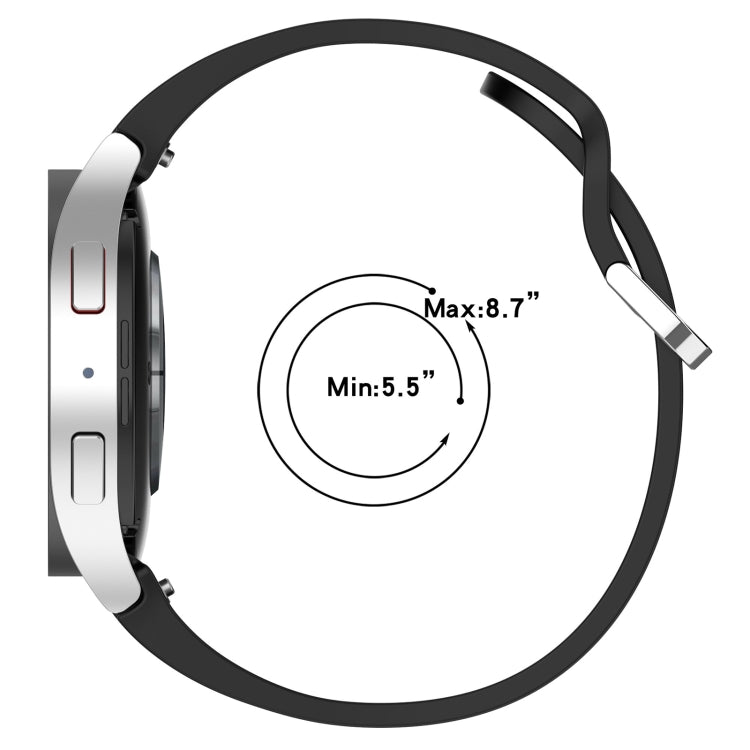 For Samsung Galaxy Watch7 40 / 44mm Solid Color Silver Buckle Quick Release Silicone Watch Band(Midnight Blue) - free shipping - PMC TechLife - Order now!