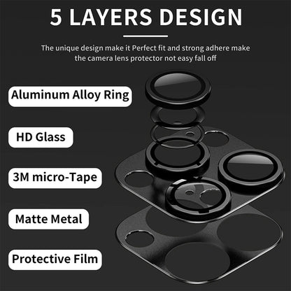 For iPhone 16 / 16 Plus ENKAY Anti-reflection Camera Lens Aluminium Alloy Tempered Glass Film(Black) - iPhone 16 Plus Tempered Glass by ENKAY | Online Shopping South Africa | PMC Jewellery | Buy Now Pay Later Mobicred