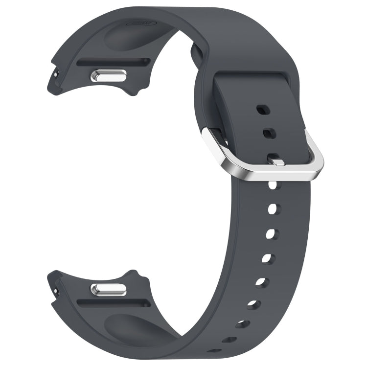 For Samsung Galaxy watch 5 Pro Golf Edition Solid Color Silver Buckle Quick Release Silicone Watch Band(Grey) - free shipping - PMC TechLife - Order now!