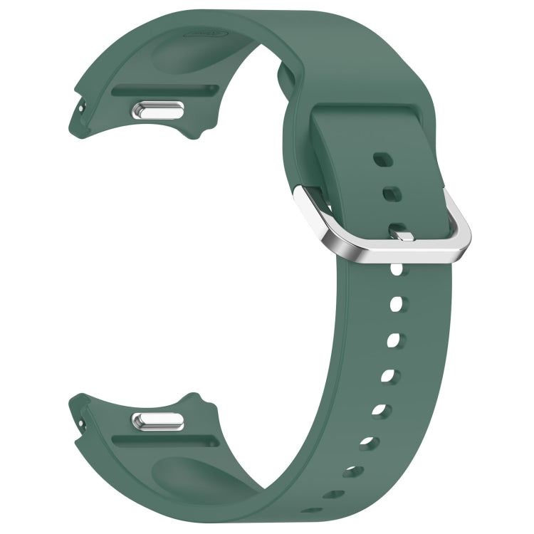 For Samsung Galaxy watch 5 Golf Edition Solid Color Silver Buckle Quick Release Silicone Watch Band(Green) - free shipping - PMC TechLife - Order now!