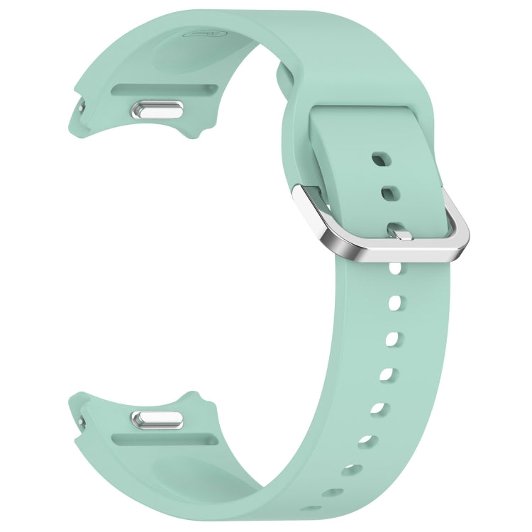 For Samsung Galaxy Watch 4 44mm Solid Color Silver Buckle Quick Release Silicone Watch Band(Teal) - free shipping - PMC TechLife - Order now!