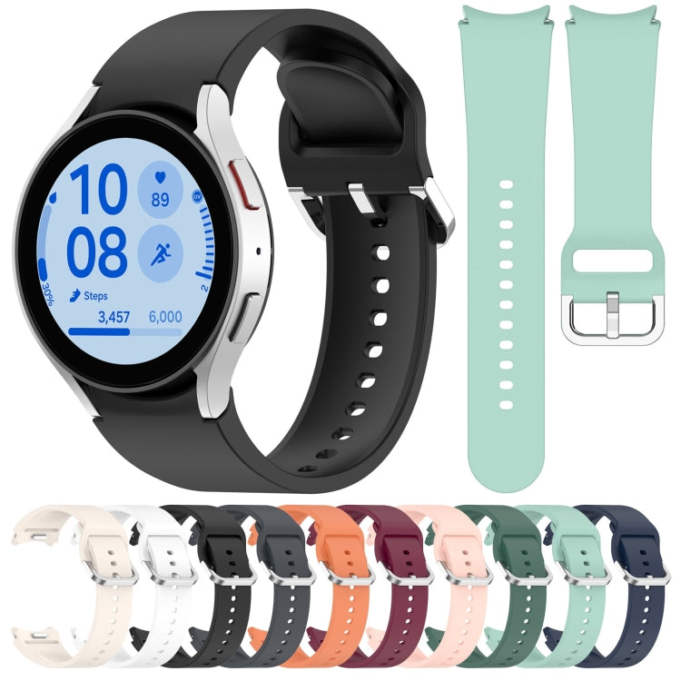 For Samsung Galaxy Watch 5 Pro  45mm Solid Color Silver Buckle Quick Release Silicone Watch Band(Midnight Blue) - free shipping - PMC TechLife - Order now!