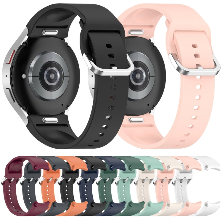 For Samsung Galaxy watch 5 Golf Edition Solid Color Silver Buckle Quick Release Silicone Watch Band(Orange) - free shipping - PMC TechLife - Order now!