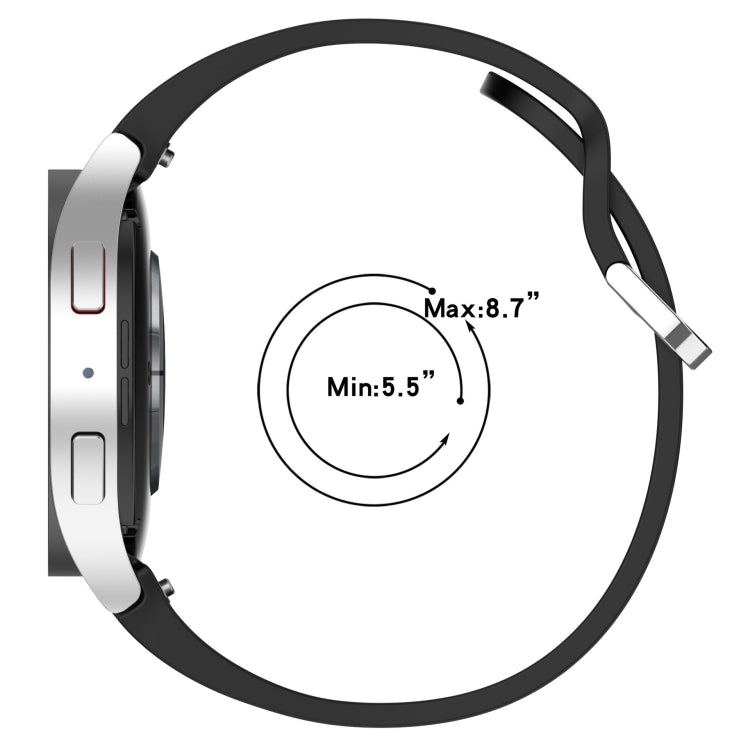 For Samsung Galaxy Watch 4 44mm Solid Color Silver Buckle Quick Release Silicone Watch Band(Black) - free shipping - PMC TechLife - Order now!