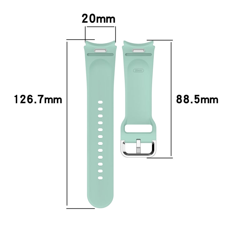 For Samsung Galaxy watch 5 Pro Golf Edition Solid Color Silver Buckle Quick Release Silicone Watch Band(White) - free shipping - PMC TechLife - Order now!