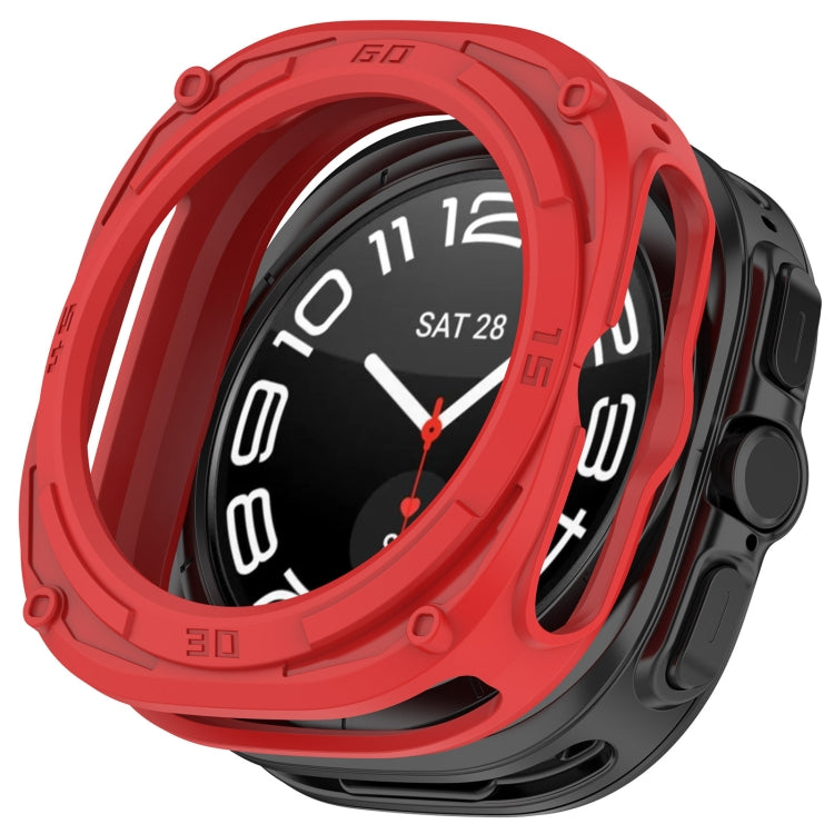 For Samsung Galaxy Watch Ultra 47mm Armored TPU Watch Protective Case(Red) - Watch Cases by PMC Jewellery | Online Shopping South Africa | PMC Jewellery | Buy Now Pay Later Mobicred