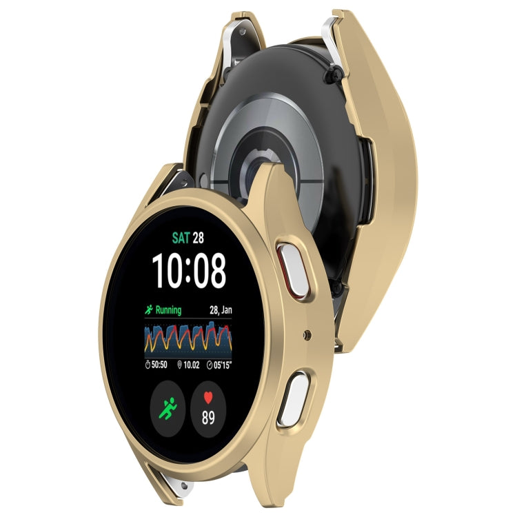 For Sansung Galaxy Watch 7 40mm Half Pack Hollow PC Watch Protective Case(Champaign Gold) - Watch Cases by PMC Jewellery | Online Shopping South Africa | PMC Jewellery | Buy Now Pay Later Mobicred