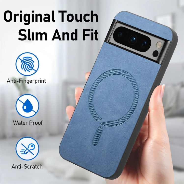 For Google Pixel 9 Pro XL Retro Magsafe Magnetic PU Back Cover Phone Case(Black) - Google Cases by PMC TechLife | Online Shopping South Africa | PMC TechLife | Buy Now Pay Later Mobicred