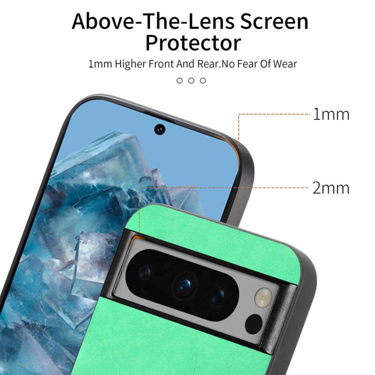 For Google Pixel 9 / 9 Pro Retro Magsafe Magnetic PU Back Cover Phone Case(Blue) - Google Cases by PMC TechLife | Online Shopping South Africa | PMC TechLife | Buy Now Pay Later Mobicred