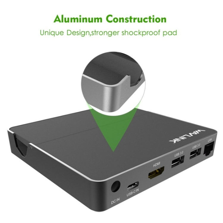 WAVLINK UHP3D01G Gigabit Ethernet USB 3.0 Multi-Function HUB 4K HD Docking Station(EU Plug) - USB 3.0 HUB by WAVLINK | Online Shopping South Africa | PMC Jewellery | Buy Now Pay Later Mobicred