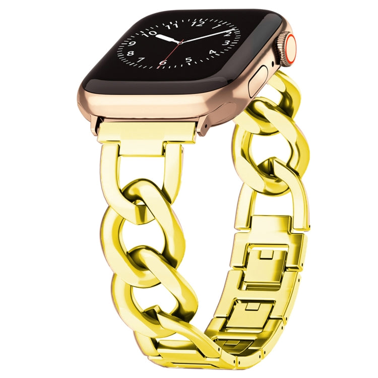 For Apple Watch SE 2023 40mm Quick-Release Metal Chain Watch Band(Gold) - free shipping - PMC TechLife - Order now!