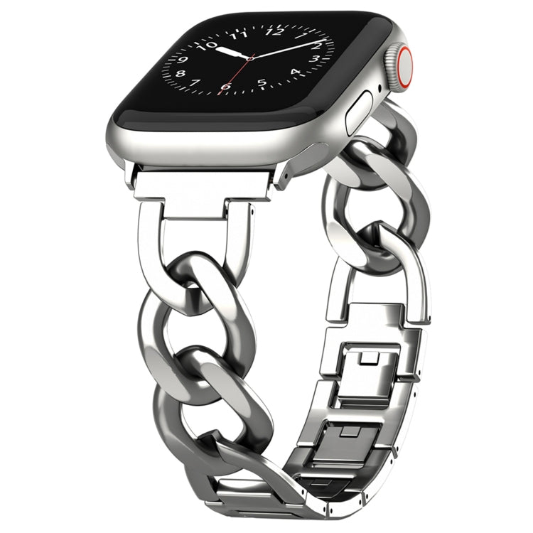 For Apple Watch Series 9 41mm Quick-Release Metal Chain Watch Band(Silver) - free shipping - PMC TechLife - Order now!
