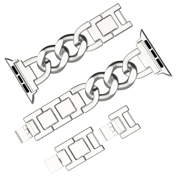 For Apple Watch Series 9 41mm Quick-Release Metal Chain Watch Band(Silver) - free shipping - PMC TechLife - Order now!