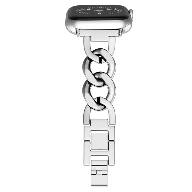 For Apple Watch SE 2022 40mm Quick-Release Metal Chain Watch Band(Silver) - free shipping - PMC TechLife - Order now!