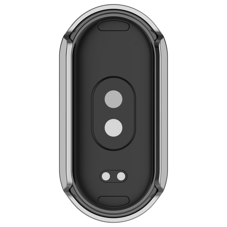 For Xiaomi Smart Band 9 Diamond Half Coverage Hollow PC Watch Protective Case(Silver) - Watch Cases by PMC TechLife | Online Shopping South Africa | PMC TechLife | Buy Now Pay Later Mobicred