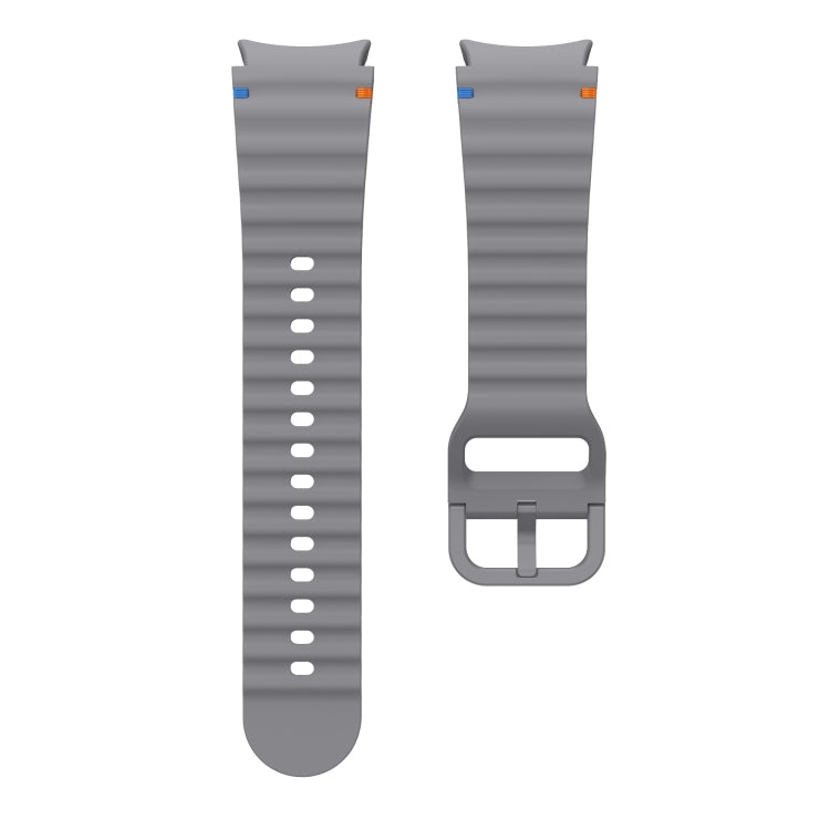 For Samsung Galaxy Watch3 41mm Wave Pattern Stitched Silicone Watch Band(Dark Gray) - free shipping - PMC TechLife - Order now!