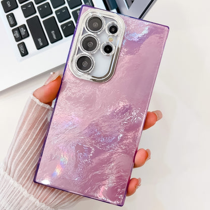 For Samsung Galaxy S25 Ultra 5G Plating Glitter Texture TPU Phone Case with Lens Film(Purple Tinfoil Texture) - Galaxy S25 Ultra 5G Cases by PMC Jewellery | Online Shopping South Africa | PMC Jewellery | Buy Now Pay Later Mobicred