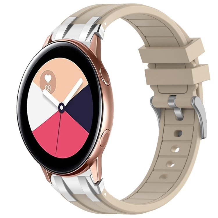 For Samsung Galaxy Watch Active 20mm Quick Release Silver Buckle Royal Silicone Watch Band(Starlight) - free shipping - PMC TechLife - Order now!
