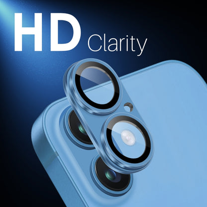 For iPhone 16 / 16 Plus NORTHJO Matte Camera Lens Protector Tempered Glass Rear Lens Film(Blue) - iPhone 16 Tempered Glass by NORTHJO | Online Shopping South Africa | PMC Jewellery | Buy Now Pay Later Mobicred